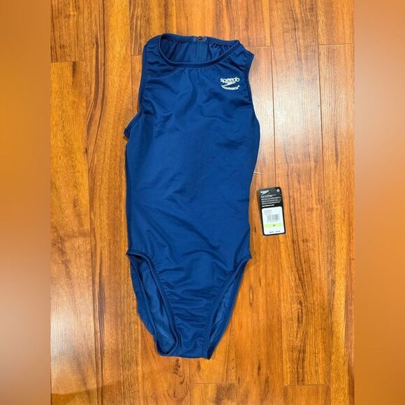 Speedo Women's Swimsuit One Piece Endurance+ Avenger Water Polo,Navy,30 - Picture 4 of 9